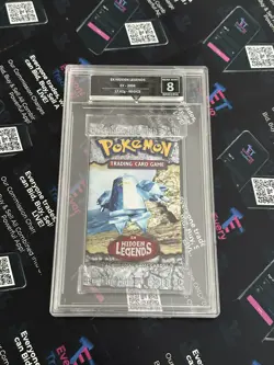 Pokemon GET GRADED 8 EX Hidden Legends Regice WOTC Booster Pack MINT TCG HEAVY - Image 1