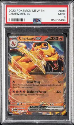 2023 POKEMON MEW EN-151 #006 CHARIZARD EX PSA 9 - Image 1