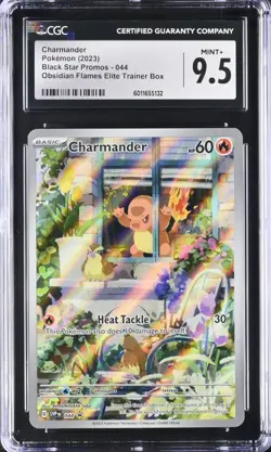 Pokemon 2023 SV Black Star Promo Obsidian Flames ETB Charmander #44 CGC 9.5 🔥🐲 - Image 1