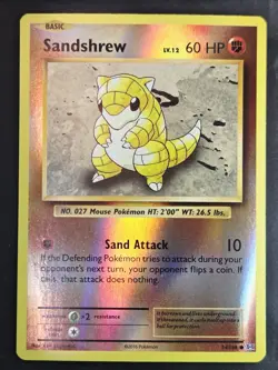 2016 XY Evolutions Sandshrew 54/108 Reverse Holo Pokemon TCG NM - Image 1