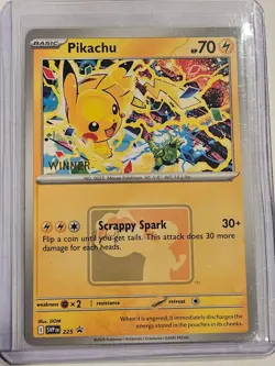 Pokemon Pikachu World Championships Celebration WINNER Promo SVP225 Event Card - Image 3