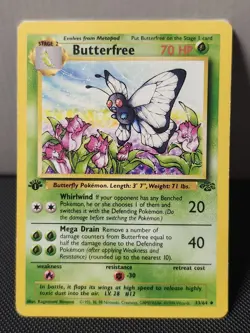 Jungle #33/64 Butterfree 1st Edition Pokemon Card - Image 1