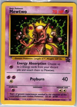 Mewtwo 14 Non Holo WoTC Promo - Pokemon Card - LP - Image 1