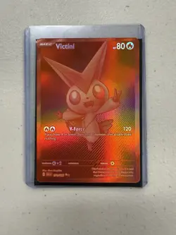 Pokemon Victini 171/086 Sv: Black Bolt Holo NM Red Card - Image 1