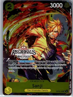Sanji (Offline Regional 2024) Participant OP03-102 English - One Piece Card - NM - Image 1