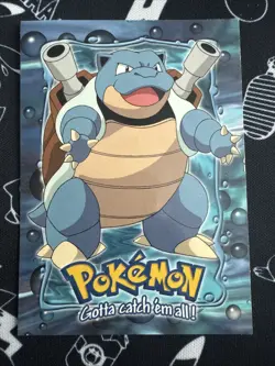 Blastoise - #09 Stage 3 Pokemon Topps Card - E9 of 12 - Black Logo - LP - Image 1