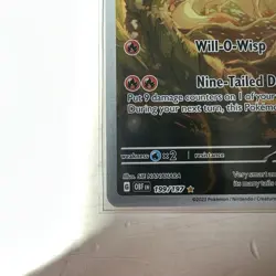 Ninetales 199/197 Obsidian Flames Illustration Rare NM Pokemon Card - Image 4