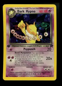 1st Edition Dark Hypno 9/82 Team Rocket 2000 Holo Rare WOTC Pokemon Card TCG - Image 1