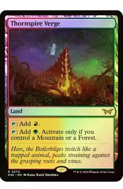 1x MTG Thornspire Verge *FOIL* DSK Rare Land! NM Mint! - Image 1