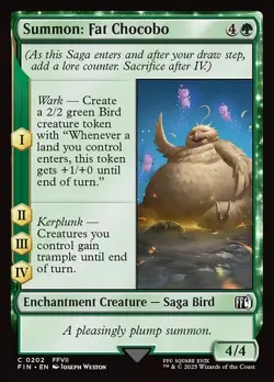 [MTG] Summon: Fat Chocobo (0202) (FIN) NM - Image 1