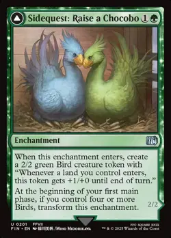 [MTG] Sidequest: Raise a Chocobo // Black Chocobo (0201) (FIN) NM - Image 1