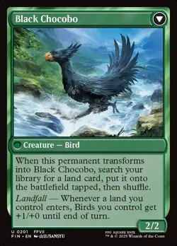 [MTG] Sidequest: Raise a Chocobo // Black Chocobo (0201) (FIN) NM - Image 2