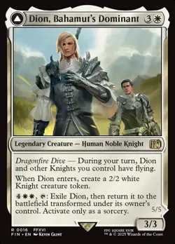 [MTG] Dion, Bahamut's Dominant // Bahamut, Warden of Light (0016) (FIN) NM - Image 1