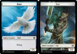 Bird // Cat Double-sided Token x1 - Commander: Phyrexia: All Will Be One - NM-Mi - Image 1