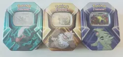 NEW Pokemon TCG Lot of 3 New Sealed Collectors Tins Slaking Tyranitar Darkrai - Image 1
