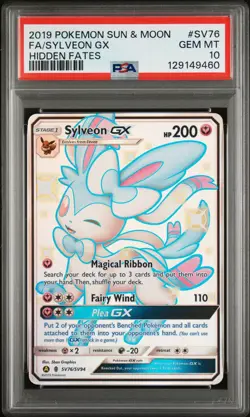 SYLVEON GX SV76/SV94 PSA 10 HIDDEN FATES SHINY VAULT POKEMON CARD ENGLISH - Image 1