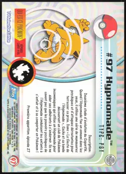 Carte Pokemon Hypnomade #97 TOPPS Serie 2 Francais - Image 2