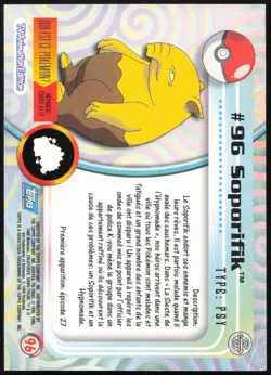 Carte Pokemon Soporifik #96 TOPPS Serie 2 Francais - Image 2