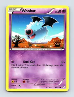Woobat 64/113 Legendary Treasures Non Holo Pokemon Card NM/LP - Image 1