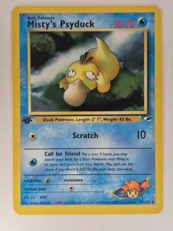 2000 Pokemon Gym Heroes 54/132 Misty's Psyduck 1st Edition NM/LP - Image 1