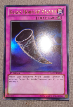 Yu-Gi-Oh Black Horn of Heaven Ultra Rare LCJW-EN297 1st Edition - Image 1