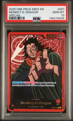 2025 ONE PIECE EB02-EXTRA BOOSTER -ANIME 25TH COLL- #001 MONKEY D. DRAGON PSA 10 - Image 1