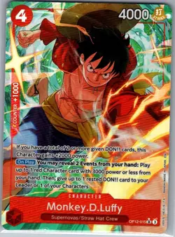 Monkey.D.Luffy (Alt Art) OP12-015 English Legacy of the Master - One Piece - NM - Image 1