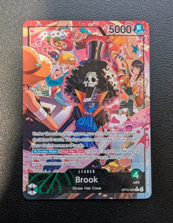 OP15-022 Brook Alt Art Leader Adventure on Kami’s Island One Piece TCG English - Image 1