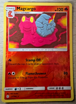Pokemon TCG Magcargo 27/236 Cosmic Eclipse Reverse Holo Rare Card - Image 1
