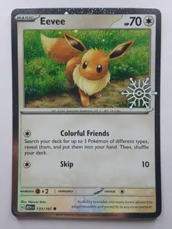 Eevee 133 Snowflake Stamped Promo Pokemon card - Image 1