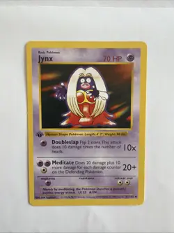 Pokemon TCG Jynx 1st Edition Shadowless Uncommon Card Base Set 31/102 - Image 1