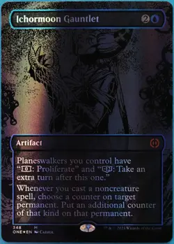 Ichormoon Gauntlet (Oil Slick Raised) FOIL Phyrexia All Will Be One NM (514739) - Image 1
