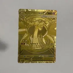 Mega Charizard X ex Gold Hyper Rare 130/094 Pokemon Phantasmal Flames English NM - Image 1