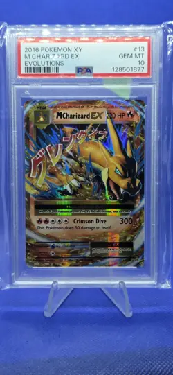 2016 POKEMON XY EVOLUTIONS #13 M CHARIZARD EX PSA 10 - Image 1