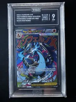 Pokemon Mega Charizard X EX Me: Mega Evolution Promo 023 Holo TAG Graded TCG - Image 1