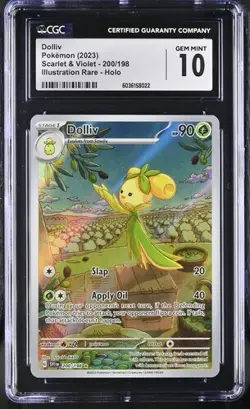 POKEMON CGC 10 GEM MINT DOLLIV ILLUSTRATION RARE 200 SCARLET & VIOLET BASE SET - Image 1
