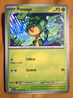 17p Auctions: Pansage | 4/86 | Common | Regular | S&V: Black Bolt - Pokemon TCG - Image 1