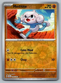 2024 Pokemon Stellar Crown Meditite 078/142 Reverse Holo - Image 1