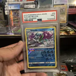 Pokemon Lost Thunder Suicune Reverse Holo 59/214 PSA 9 Rare - Image 1