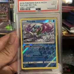Pokemon Lost Thunder Suicune Reverse Holo 59/214 PSA 9 Rare - Image 3