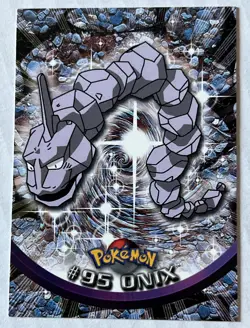 2000 Pokemon ONIX #95 [Non-Holo] Topps Blue Logo 1st Ed TV Animation NM ❤ - Image 1