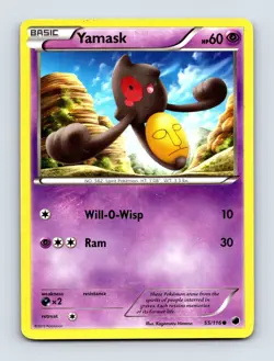 Yamask (55) 55/116 Plasma Freeze Non Holo Pokemon Card NM/LP - Image 1