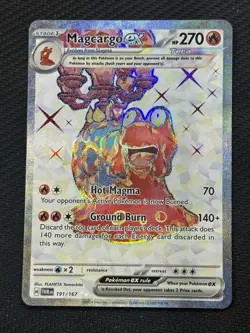 Pokemon Magcargo ex 191/167 SV06 Twilight Masquerade Ultra Rare Holo 270HP - Image 1