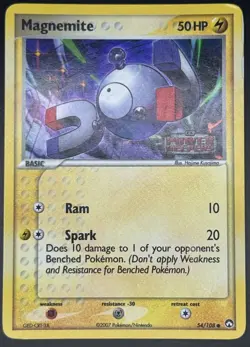 Pokemon TCG Magnemite Stamped EX Power Keepers Holo 54/108 MP - Image 1