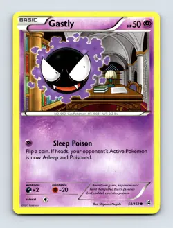 Gastly 58/162 XY - BREAKthrough Non Holo Pokemon Card NM/LP - Image 1