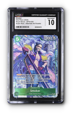 ONE PIECE Smoker (030) (Parallel) OP10-030 Royal Blood Foil CGC 10 - Image 1
