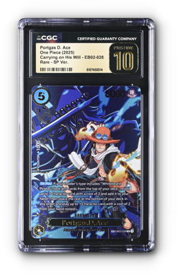 ONE PIECE Portgas.D.Ace EB02-028 (SP) Carrying On His Will Foil CGC 10 PRISTINE - Image 1