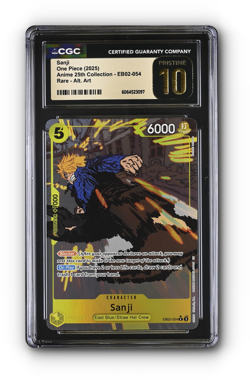 ONE PIECE Sanji (Alt Art) EB02-054 Anime 25th Collection Foil CGC 10 PRISTINE - Image 1