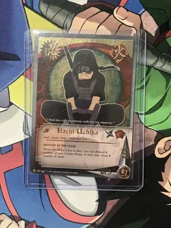N 259 Itachi Uchiha Gold Foil Rare Naruto CCG Card 1st Edition CLEAN NM - Image 1