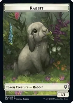 Rabbit Token - NM English MTG Commander Legends: Battle for Baldur's Gate - regu - Image 1